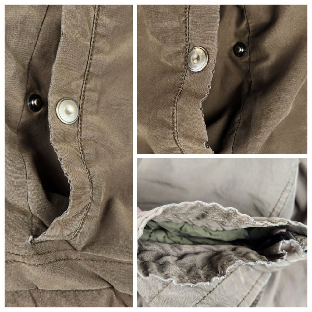 Columbia Mens Mid Weight Flannel and Nylon Lined Coat Size Large Brown - Picture 15 of 15